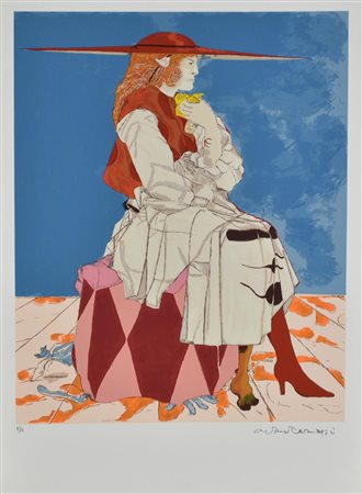 Arturo Carmassi PERSONAGGIO DELL'IMMAGINARIO N. 11 litografia su carta...