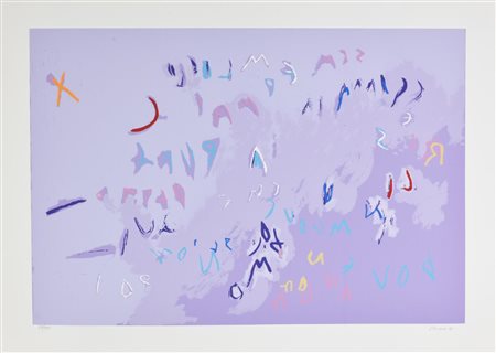 Renzo Nucara SENZA TITOLO serigrafia su carta, cm 50x70 es. 27 su 125 firma e...