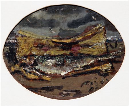 DE PISIS  Filippo, Ovale con aringa