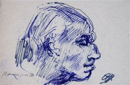 Pietro Annigoni "Testina di uomo"