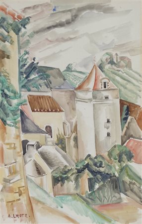 Andre Lhote (Bordeaux 1885 – Parigi 1962) Village de Dordogne ou du Lot,...