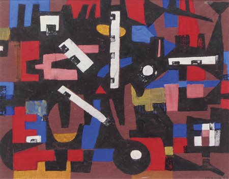 Josef Jarema (Stary Sambor 1900 – Nizza 1974) Senza titolo, 1952;Tempera su...