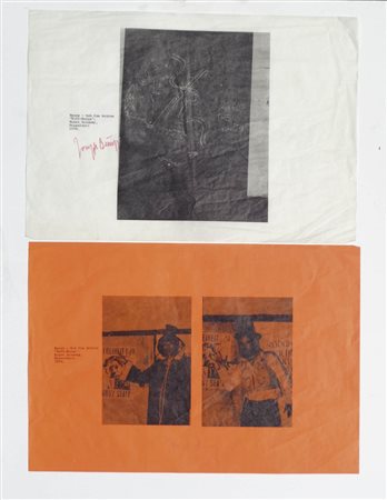 Joseph Beuys Rob Con Action “Thaff Rhine“, 1970;2 fogli offset su carta...