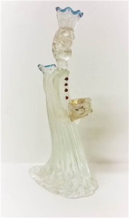 Archimede Seguso (Murano 1909 – 1999) Figura del presepe;in vetro trasparente...