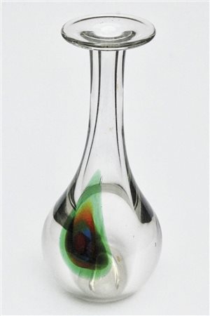 Manufaktur Murano Vaso;In vetro trasparente e grande murrina policroma, h....