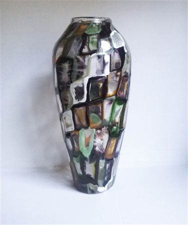 Manufaktur Murano/Manifattura di Murano Vaso Pezzato;in vetro trasparente a...