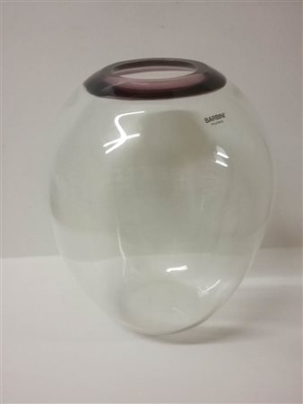 Alfredo Barbini Grande vaso, Anni ‘70;in vetro trasparente incalmo con bocca...