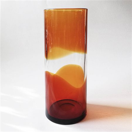 Luciano Gaspari (Venedig/Venezia 1913 – 2007) Vaso Incalmo;in vetro ambra e...