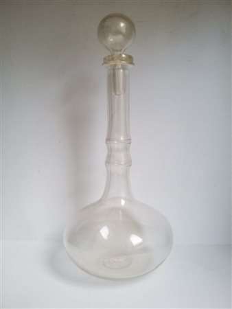 Giovanni Cenedese Bottiglia;in vetro trasparente e foglia d'oro, h. 38 cm, in...