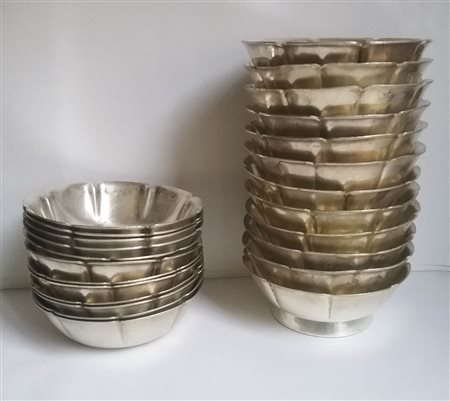 Giò Ponti (Mailand/Milano 1891 – 1979) Gebrauchsspuren;in alpacca argentata,...