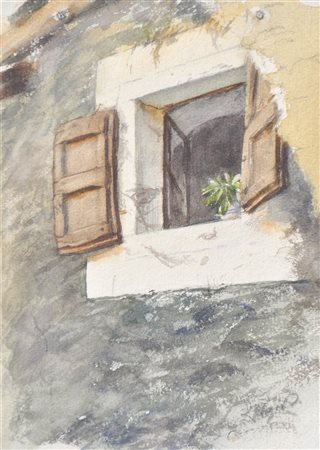 Hugo Atzwanger (Feldkirch 1883 – Bozen/Bolzano 1960) Vecchia finestra in Alto...