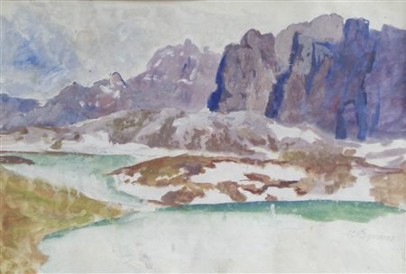 Max Sparer (Söll, Tramin/Termeno 1886 – Bozen/Bolzano 1968) Lago alpino;...