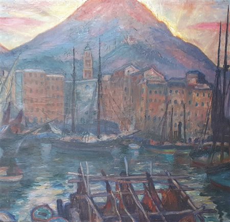 Georg Pevetz (Pettau 1893 – Wien/Vienna 1971) Riva del Garda, 1940;Olio su...