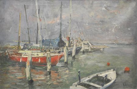 Hans Wulz (Landeck 1909 – Wien/Vienna 1985) Grado, 1979;Olio su tela, 58 x 87...