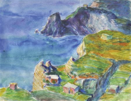 Hans Prünster (Riffian/Rifiano 1907 – Bozen/Bolzano 2005) Paesaggio costiero...