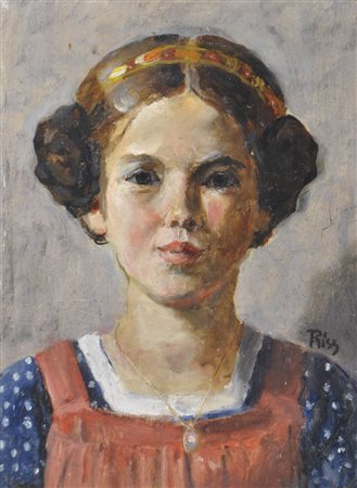Thomas Riss (Haslach, Stams 1871 – Innsbruck 1959) Giovane ragazza con...