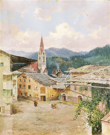 Rudolf Alfred Höger (Trossnitz, Mähren/Wien 1930 Chiusa, 1910 ca.;Olio su...