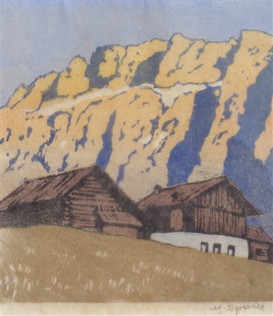 Max Sparer (Söll, Tramin/Termeno 1886 – Bozen/Bolzano 1968) Masi;Xilografia a...
