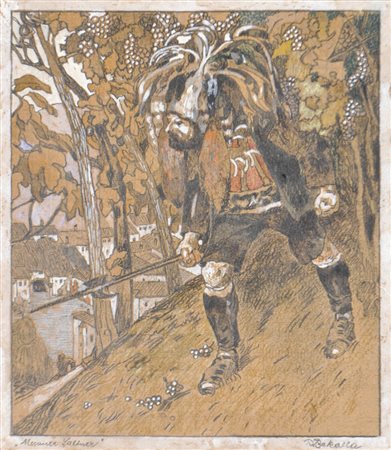 Rolf Bakalla (* Wien/Vienna 1877) Custode dei vigneti meranesi (Saltner),...