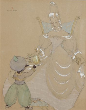 Maria Rehm (Wien/Vienna 1915 – Hall in Tirol 2002) Fiaba, anni 20; Guazzo e...