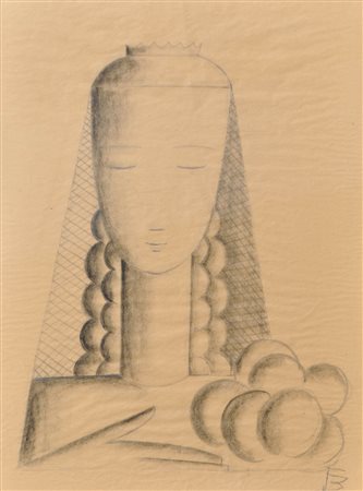 Franz Bacher (Gais 1903 – Bruneck/Brunico 1981) La sposa, Anni...