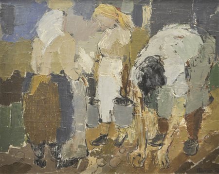 Franz Thurner (Meran/Merano 1899 – Innsbruck 1987) Raccolta delle patate,...