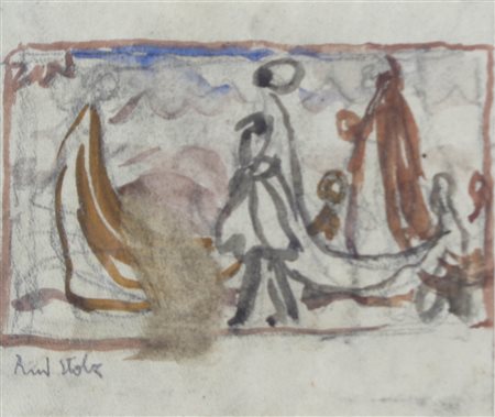 Rudolf Stolz (Bozen/Bolzano 1874 – Sexten/Sesto 1960) Re Magi;Acquerello, 12...