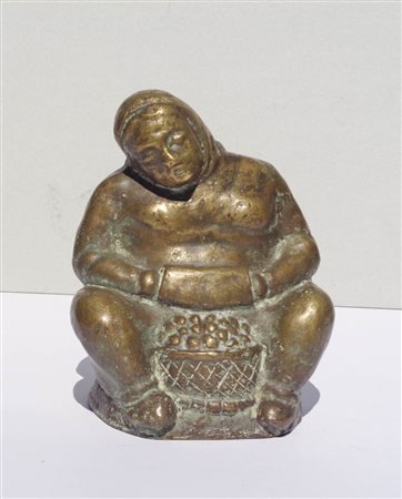 Claudio Trevi (Padua/Padova 1928 – Bozen/Bolzano 1987) Contadina;Bronzo, h....