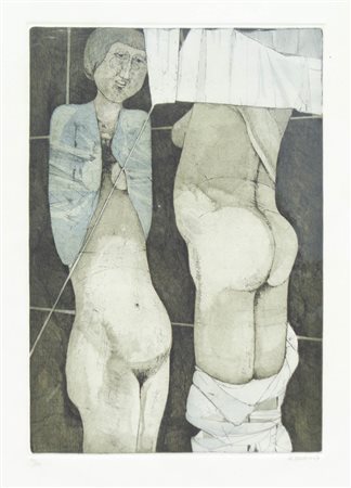 Karl Plattner (Mals/Malles 1919 – Mailand/Milano 1986) Nudi, 1976;Acquaforte...