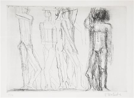 Fritz Wotruba (Wien/Vienna 1907 – 1975) Convoluto di 3 acquaforti;27 x 37 cm...