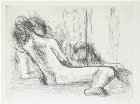 Fritz Wotruba (Wien/Vienna 1907 – 1975) Convoluto di 3 acquaforti;27 x 37 cm...