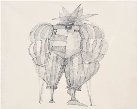 Paul Flora (Glurns/Glorenza 1922 – Innsbruck 2003) Lanzichenecco con una...