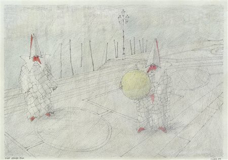 Paul Flora (Glurns/Glorenza 1922 – Innsbruck 2003) Il gioco a palla,...