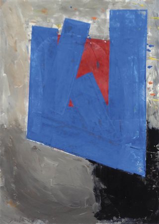 Arthur Kostner (* Bozen/Bolzano 1954) Senza titolo; Olio su carta, 69,5 x 49...