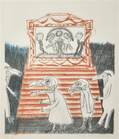 Peter Pongratz (* Eisenstadt 1940) Senza titolo, 1972;Litografia a colori, 42...