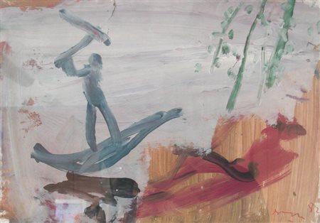 Siegfried Anzinger (* Weyer 1953) Senza titolo, 1982;Tecnica mista su carta,...