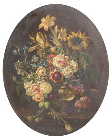 Maler des 18. Jh./Pittore dell’700 Fiori;2 quadri a olio su tela, 76 x 58 cm...