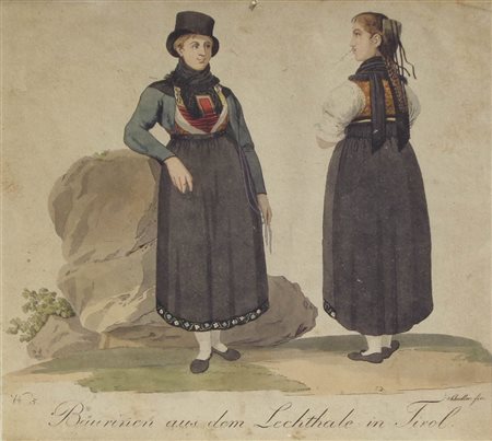 Johann Georg Schädler (Kontanz/Costanza 1777 – Innsbruck 1866) Contadine...