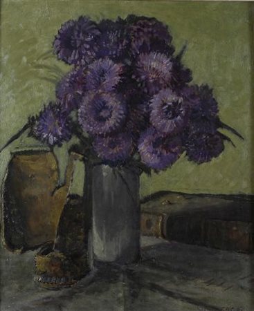 Luigi Zago (Villafranca veronese, 1894 - Buenos Aires, 1952) Vaso di fiori...