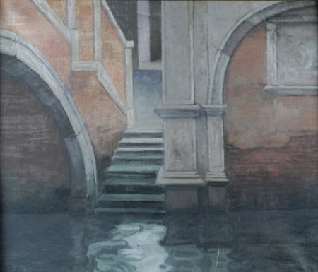 Fabio Aguzzi (Milano, 1953) Venezia Olio su tela, cm. 70x85 Firma e titolo...