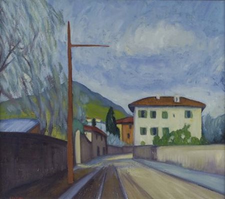 Giancarlo Caldini (Lucca, 1926) Paesaggio Olio su tela, cm. 60x70 Firma in...