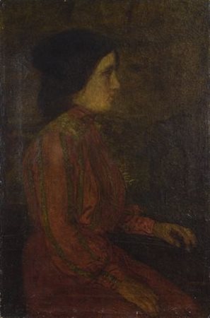 Gino Romiti (Livorno, 1881 - 1967) Ritratto, 1903 Olio su tela, cm. 86x55...