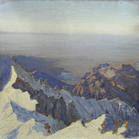 Carlo Zocchi (Milano, 1894 - 1965) La Cresta Segantini e il Pian Lombardo...