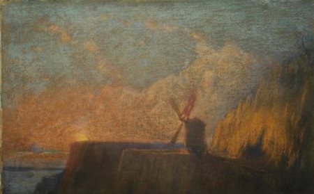 Serafino Macchiati (Camerino, 1861 - Parigi, 1916) Paesaggio bretone, 1915...