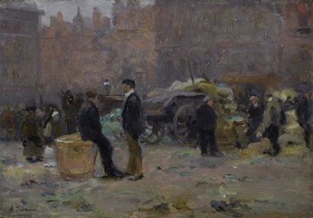 Alberto Pisa (Ferrara, 1864 - Firenze, 1903) Impressioni di Londra Olio su...