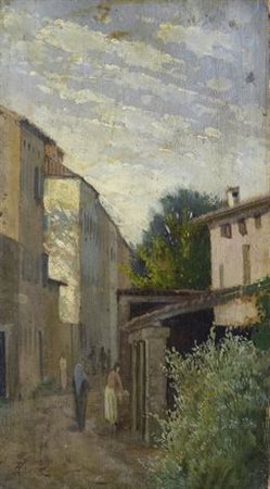 Eugenio Cecconi (Livorno, 1842 - Firenze, 1903) Una via a Livorno,...