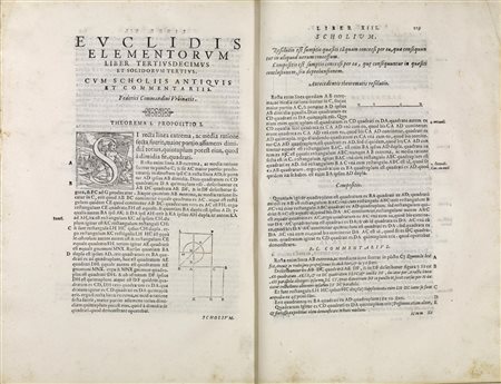Euclide Euclidis Elementorum libri XV una cum scholiis antiquiis. A Federico...