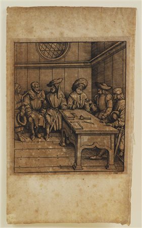 Hans Burgkmair (1473 - 1531) IL GIOVANE WEISSKUNING A CONSIGLIO CON I...