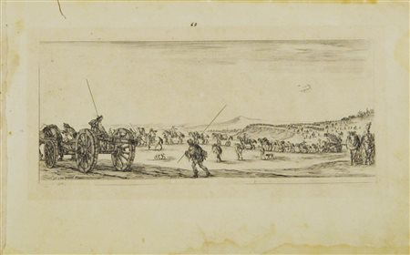 Stefano Della Bella (1610 - 1664) CAMPO DI BATTAGLIA. DA DIVERSI DISEGNI...
