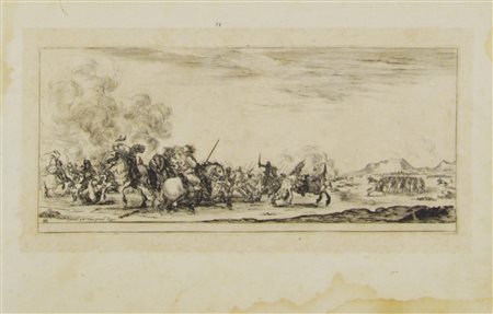 Stefano Della Bella (1610 - 1664) BATTAGLIA. DA DIVERSI DISEGNI TANTO PER LA...